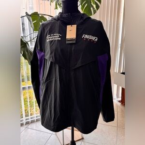 Nike Black and Purple Marathon Finisher Jacket